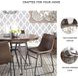 Centiar Brown and Black Dining Upholstered Side Chair Set of 2