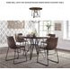 Centiar Brown and Black Dining Upholstered Side Chair Set of 2