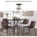 Centiar Brown and Black Upholstered Bar Stool Set of 2
