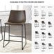 Centiar Brown and Black Upholstered Bar Stool Set of 2
