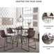 Centiar Brown and Black Upholstered Bar Stool Set of 2