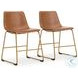 Crandox Brown And Gold Dining Chair