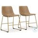 Crandox Toast And Gold Dining Chair