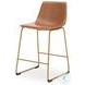 Crandox Brown And Gold Counter Height Stool