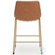 Crandox Brown And Gold Counter Height Stool