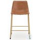 Crandox Brown And Gold Counter Height Stool