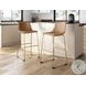 Crandox Brown And Gold Bar Stool