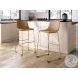 Crandox Brown And Gold Bar Stool