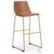 Crandox Brown And Gold Bar Stool