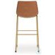 Crandox Brown And Gold Bar Stool