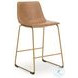 Crandox Toast And Gold Counter Height Stool