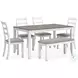 Stonehollow White And Gray 6 Piece Dining Set