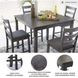 Bridson Gray 5 Piece Counter Height Dining Room Set