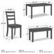 Bridson Gray 6 Piece Rectangular Dining Room Set
