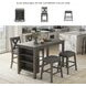 Caitbrook Gray Upholstered Stool Set of 2