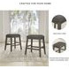 Caitbrook Gray Upholstered Stool Set of 2