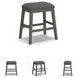 Caitbrook Gray Upholstered Stool Set of 2