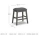 Caitbrook Gray Upholstered Stool Set of 2