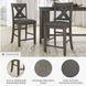 Caitbrook Gray Upholstered Bar Stool Set of 2