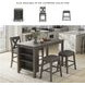 Caitbrook Gray Upholstered Bar Stool Set of 2
