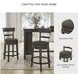 Caitbrook Gray Upholstered Swivel Bar Stool