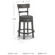 Caitbrook Gray Upholstered Swivel Bar Stool