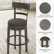 Caitbrook Gray Tall Upholstered Swivel Bar Stool