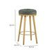 Oodle Green Performance Vegan Mohair Upholstered Bar Stool