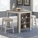 Skempton White And Light Brown 3 Piece Counter Height Dining Set