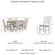 Skempton White and Light Brown 7 Piece Dining Room Set