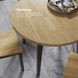 Gesthaven Natural And Brown Drop Leaf Round Dining Table