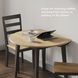 Gesthaven Natural And Brown Drop Leaf Round Dining Table