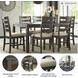 Rokane Brown 7 Piece Dining Room Set