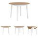 Gesthaven Natural And White Drop Leaf Round Dining Table