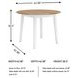 Gesthaven Natural And White Drop Leaf Round Dining Table