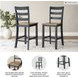 Gesthaven Natural And Blue Counter Height Stool Set Of 2