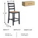 Gesthaven Natural And Blue Counter Height Stool Set Of 2