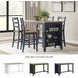 Gesthaven Natural And Blue Rectangular Counter Height Dining Table