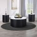Colvin Black and White Marble Top Round End Table