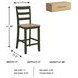 Gesthaven Natural And Green Counter Height Stool Set Of 2
