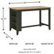 Gesthaven Natural And Green Rectangular Counter Height Dining Table