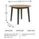 Gesthaven Natural And Green Drop Leaf Round Dining Table