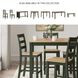 Gesthaven Natural And Green 5 Piece Counter Height Dining Set