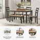 Gesthaven Natural And Green 6 Piece Dining Set