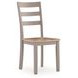Loyander Natural and Gray Dining Side Chair Set of 2