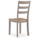 Loyander Natural and Gray Dining Side Chair Set of 2