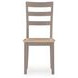 Loyander Natural and Gray Dining Side Chair Set of 2