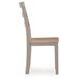 Loyander Natural and Gray Dining Side Chair Set of 2
