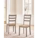 Loyander Natural and Gray Dining Side Chair Set of 2