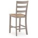 Loyander Natural and Gray Counter Height Stool Set of 2